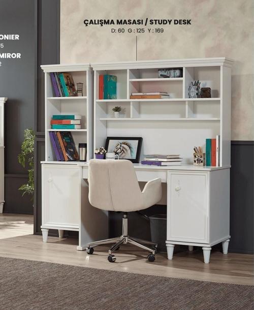 Çalışma masa Urlu DREAM kitaplık  İnovasyon Model Beyaz Renk koltuk DEMONTE ürün