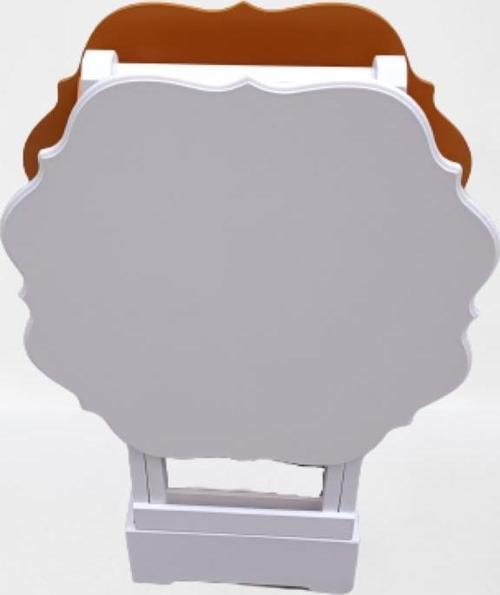 Çanta Zigon 90081 Sehpa Yonca Model İkili Tk Ahşap MDF Beyaz ve Hardal Renk Uyum