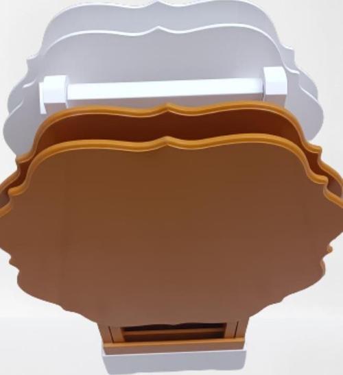 Çanta Zigon 90086 Yonca Dörtlü 90086 Ahşap MDF Beyaz ve Hardal Renk Uyum El Yapım