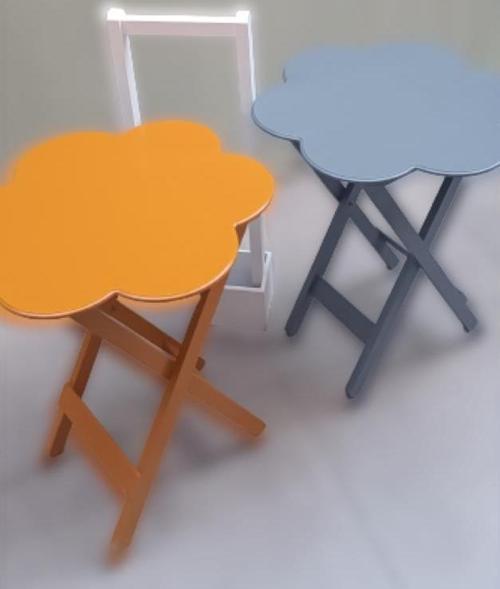 Çanta Zigon 90096 Papatya Model 2li Tk Ahşap MDF Hardal ve Gri Renk Uyum El Yapım