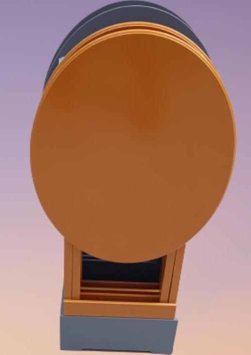 Çanta Zigon 90127 Sehpa Oval Model Dörtlü Mdf Hardal ve Gri  Renk Uyumu El Yapımı