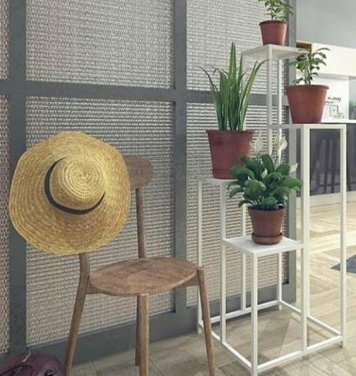 Çiçeklik Zlf 14090 Dekoratif Kule Model Metal Çelik Beyaz Statik Boya El Yapım 