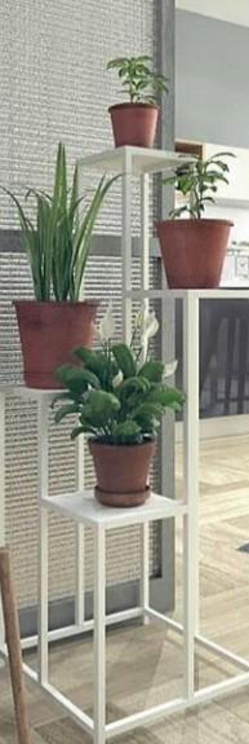 Çiçeklik Zlf1 7142 Dekoratif Kule Metal Transmisyon Siyah Statik Boya El Yapım 