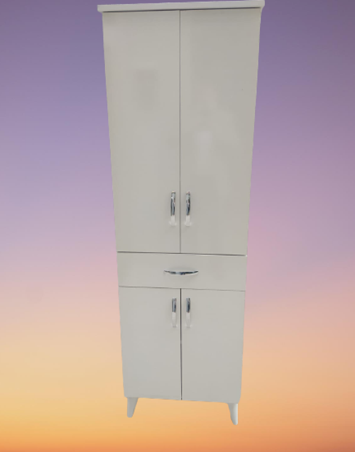Çok Amaçlı 18179 Dolap BEYAZ Model Hard Parlak Suntalem 130 Demonte 4raf El Yapım