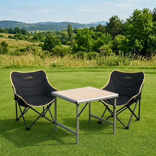 Mdf Katlanır Masa Küçük + 2 Campout Fırat Sandalye Set