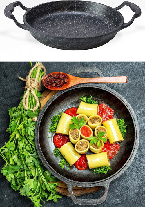 Döküm Granit Çift Kulplu Sahan 22 cm