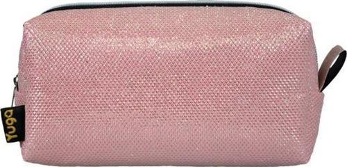 Yuga Makyaj Çantası Simli Açık Pembe