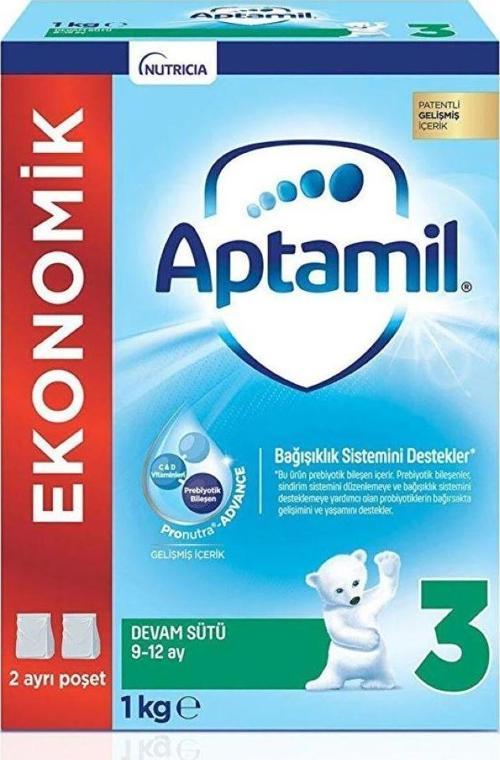 3 Ekonomik Paket Devam Sütü 1000 gr 9-12 Ay