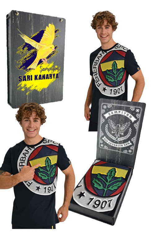 Fenerbahçe ERKEK TRIBUN ALTI RENK LOGOLU TSHIRT UV KUTU HEDİYELİ