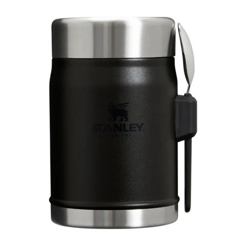 Klasik Paslanmaz Çelik Yemek Termosu Kaşıklı 0,40 LT - Black 2.0