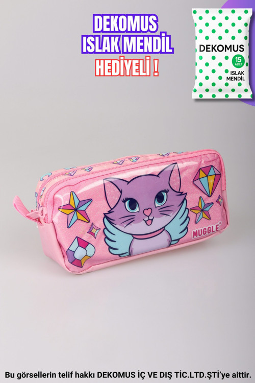 "DEKOMUS ISLAK MENDİL HEDİYELİ" "SWEET AND SPARKLY KOLEKSİYONU" KALEM ÇANTASI
