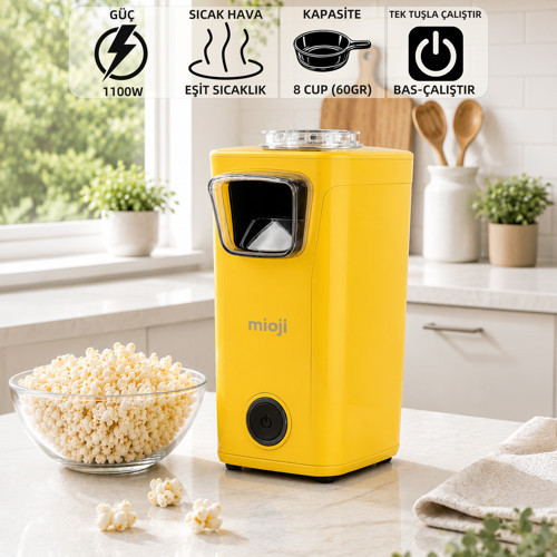 Mio POPX1 Yağsız Kompakt Mısır Patlatma Makinesi - Sarı