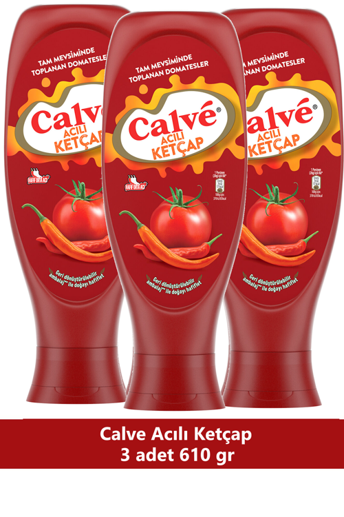 Acılı Ketçap 610 gr x 3 Adet