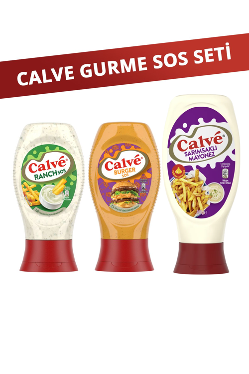 Burger Sos 245g + Sarımsaklı Mayonez 400 gr + Ranch Sos 245g