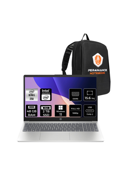 AI 15 Intel Core Ultra 5 225U 48GB 2TB SSD 15.6" FHD W11H Dizüstü Bilgisayar & PER4 Çanta