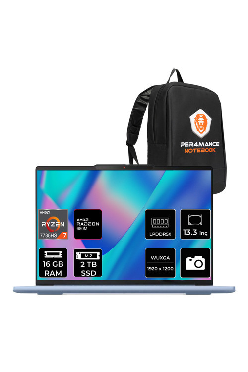IdeaPad Slim 5 Ryzen 7 7735HS 16GB 2TB SSD 13.3" FHD+ FDOS Dizüstü Bilgisayar