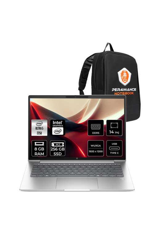 ProBook 4 G1i Ultra 5 225U 8GB 256GB SSD Intel Graphics 14" WUXGA FDOS Notebook & PER4 Çanta