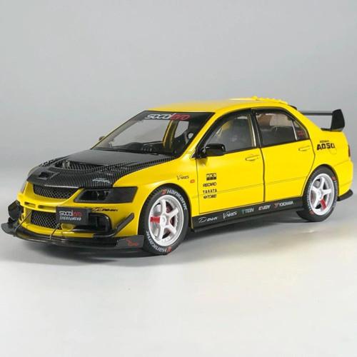 Hobiez World 1:24 Lisanslı Metal Mitsubishi Lancer Evolution IX Kapısı Kaputu ve Bagajı Açılan Model Araba