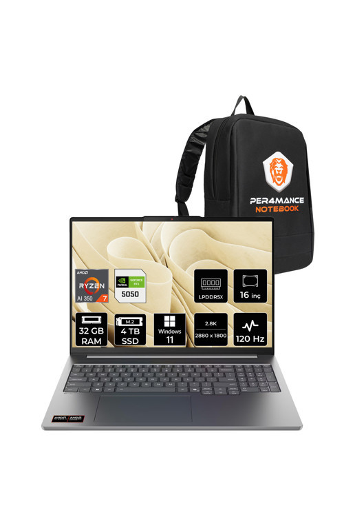 IdeaPad Pro 5 Ryzen AI 7 350 32GB 4TB SSD RTX5050/8GB 16" 2.8K OLED 1100nits 120Hz W11H