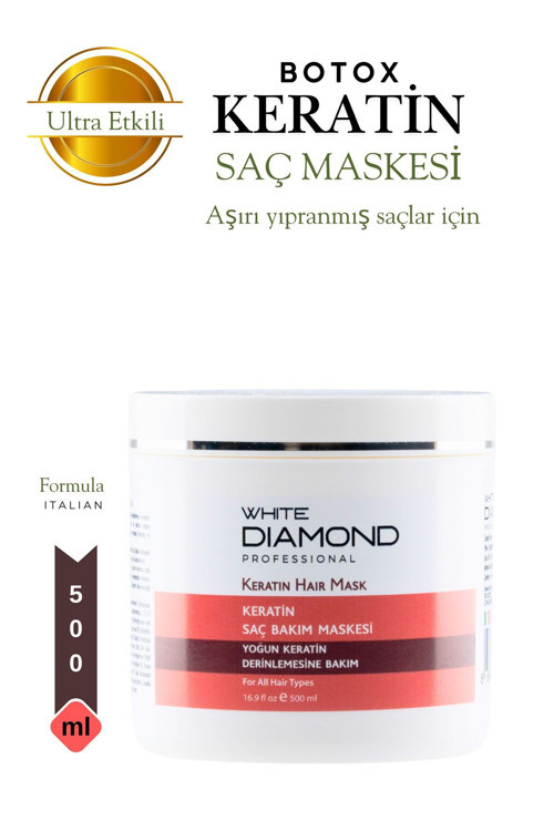 Botox Keratin Saç Maskesi Yoğun Keratin Içerikli Derinlemesine Bakım 500 Ml
