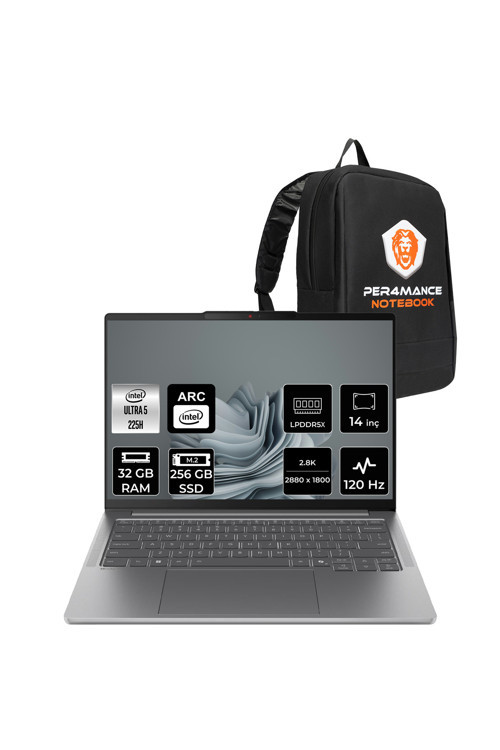 IdeaPad Pro5 Ultra 5 225H 32GB 256GB SSD 14" 2.8K OLED 1100nits 120Hz FDOS Dizüstü Bilgisayar