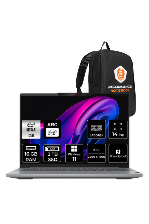 IdeaPad Pro 5 Ultra 5 125H 16GB 2TB SSD 14" 2.8K OLED 120Hz W11P Dizüstü Bilgisayar