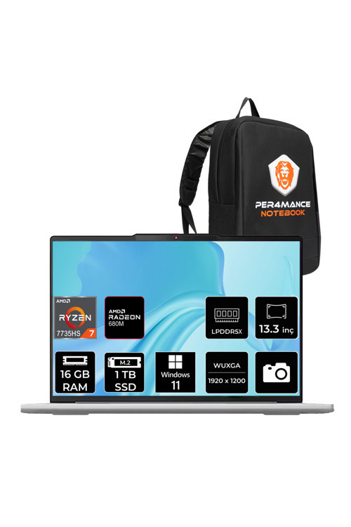 IdeaPad Slim 5 Ryzen 7 7735HS 16GB 1TB SSD 13.3" FHD+ W11H Dizüstü Bilgisayar