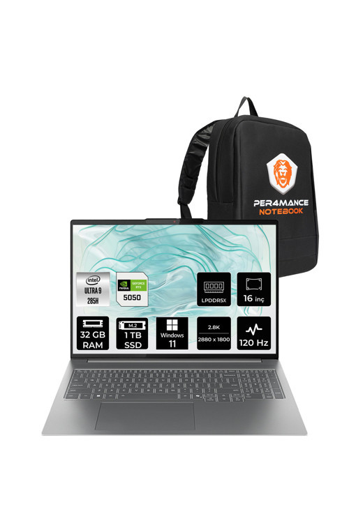 IdeaPad Pro 5 Ultra 9 285H 32GB 1TB SSD RTX5050/8GB 16" 2.8K OLED 1100nits 120Hz W11P