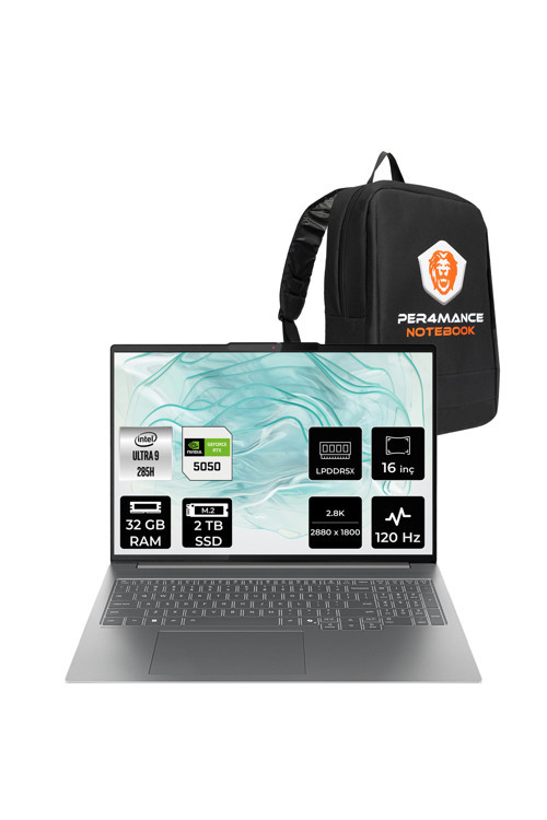 IdeaPad Pro 5 Ultra 9 285H 32GB 2TB SSD RTX5050/8GB 16" 2.8K OLED 1100nits 120Hz FDOS