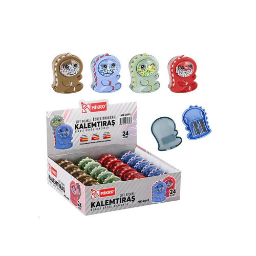 Mk-4045 Cute Dragons Çift Biçakli Kalemtiraş - 24 Adet
