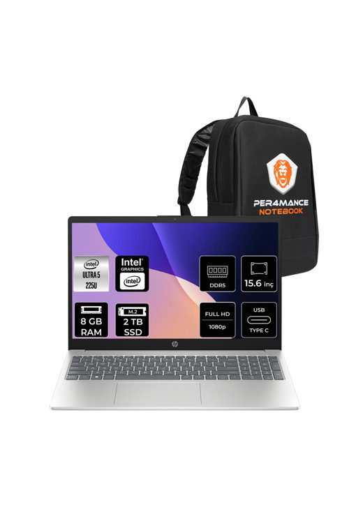 AI 15 Intel Core Ultra 5 225U 8GB 2TB SSD 15.6" FHD FDOS Dizüstü Bilgisayar & PER4 Çanta