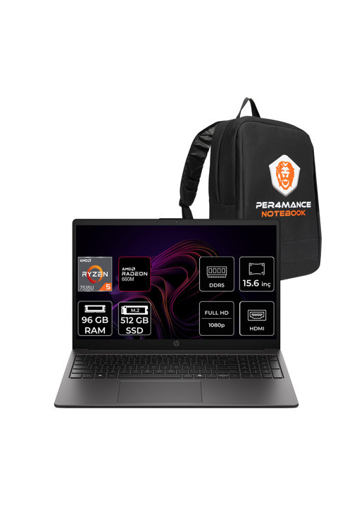 255R G10 Ryzen 5 7535U 96GB 512GB SSD 15.6" FHD FDOS Dizüstü Bilgisayar & PER4 Çanta