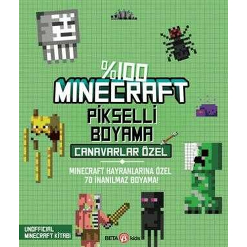 %100 Minecraft Pikselli Boyama Canavarlar Özel