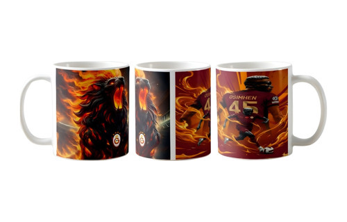 Galatasaray Osimhen Porselen Kupa Bardak 012 Çok Renkli