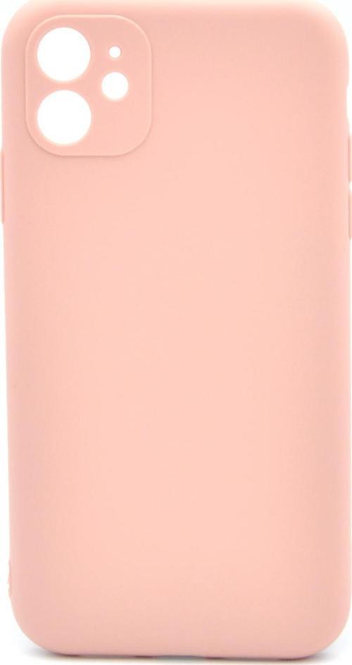 iPhone 11 Uyumlu Düz Renk Esnek Yumuşak Silikon Kılıf  Rubber Pembe