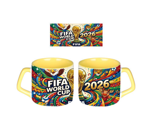 Dünya Kupası 2026 Porselen Kupa Bardak Çok Renkli
