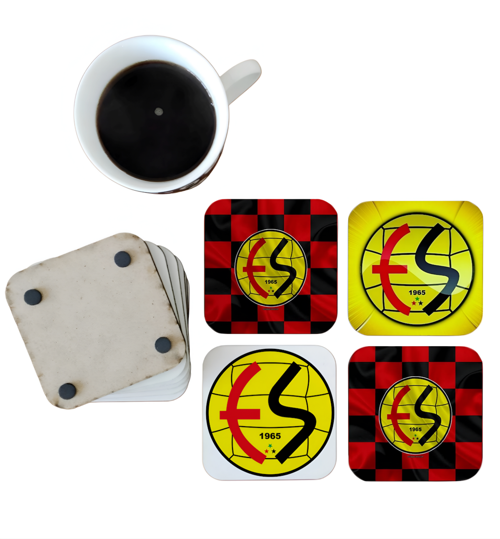 Eskişehirspor Ahşap Bardak Altlığı Seti