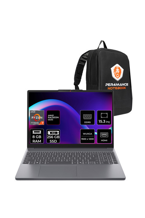 IdeaPad Slim 3 AMD Ryzen 7 7735HS 8GB 256GB SSD 15.3" FHD+ FDOS Dizüstü Bilgisayar