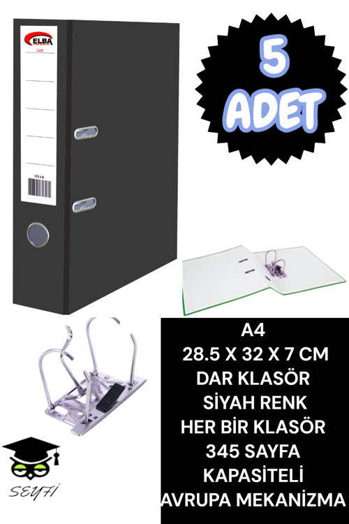 A4 OFİS KLASÖRÜ BÜRO EVRAK DÜZENLEYİCİ KLASÖR ÇİFT METAL HALKA AVRUPA MEKANİZMA