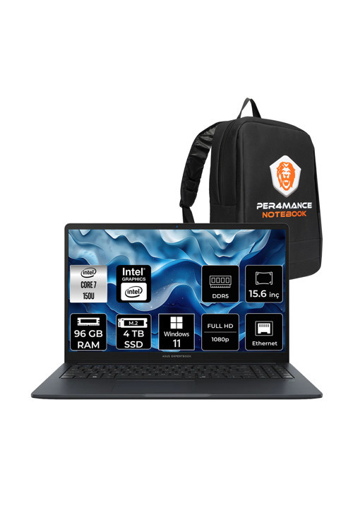 ExpertBook B1 Intel Core 7 150U 96GB 4TB SSD 15.6" FHD W11P Dizüstü Bilgisayar & PER4 Çanta