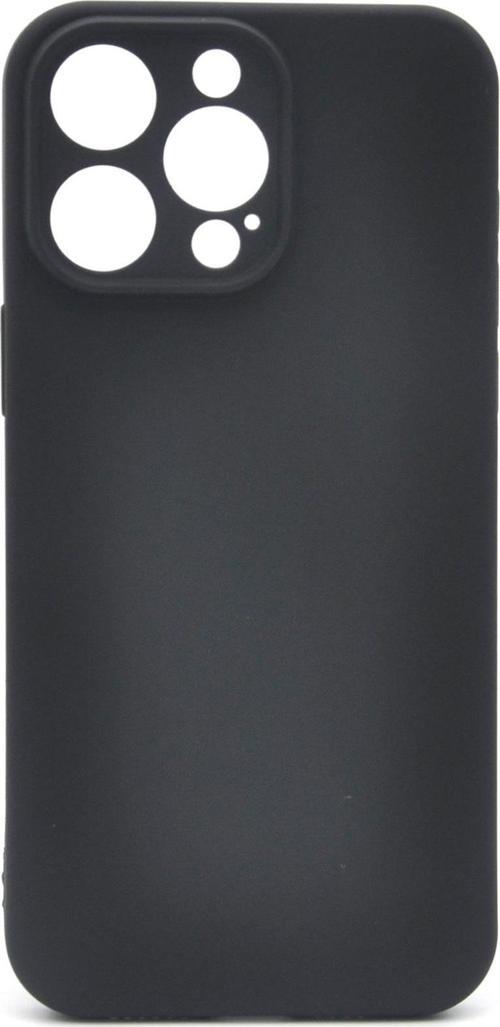 iPhone 14 Pro Uyumlu Düz Renk Esnek Yumuşak Silikon Kılıf  Rubber Siyah