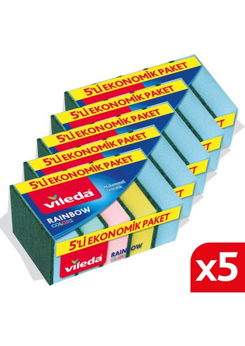 5 Paket 5'li Rainbow Bulaşık Süngeri