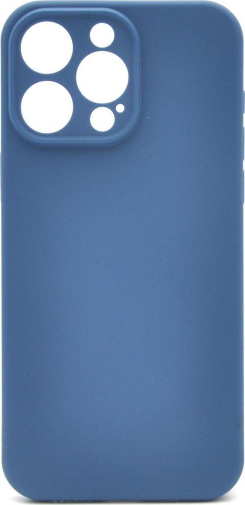 iPhone 15 Pro Uyumlu Düz Renk Esnek Yumuşak Silikon Kılıf  Rubber İndigo Mavi