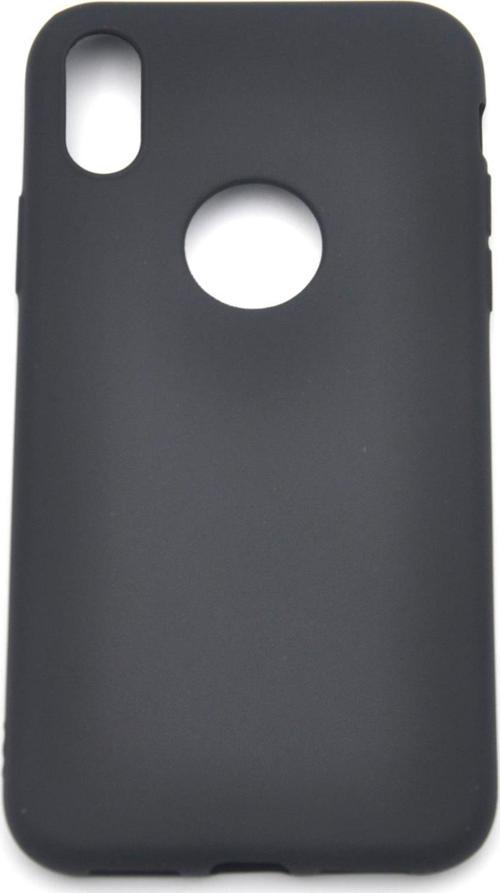 iPhone X Uyumlu Düz Renk Esnek Yumuşak Silikon Kılıf  Rubber Siyah