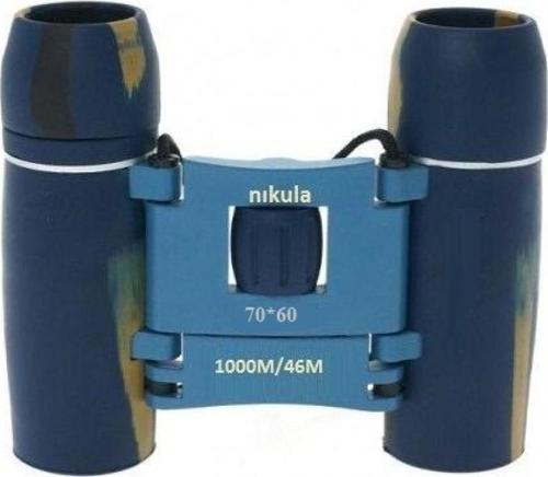 70X60 Nikula Cepte Taşımalı Kauçuk Kaplamalı Mini Dürbün Mavi