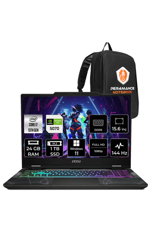 Cyborg 15 i7 13620H 24GB 1TB SSD RTX5070/8GB 15.6" FHD 144Hz W11P Gaming Laptop B13WGKG