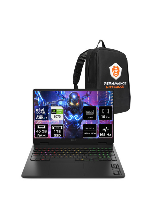 Omen 16 Ultra 7 255H 40GB 1TB SSD RTX5070/8GB 16" WUXGA 165Hz FDOS Gaming Laptop