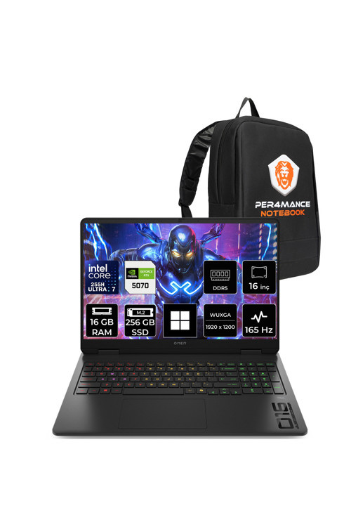 Omen 16 Ultra 7 255H 16GB 256GB SSD RTX5070/8GB 16" WUXGA 165Hz W11P Gaming Laptop