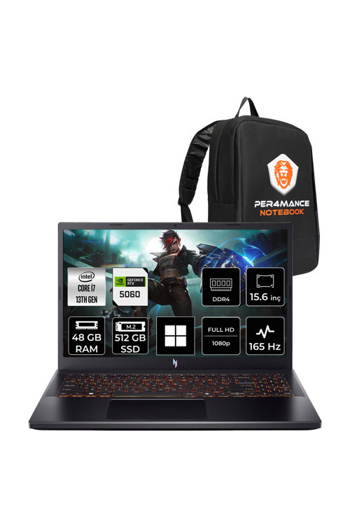 Nitro V15 i7 13620H 48GB 512GB SSD RTX5060/8GB 15.6" FHD 165Hz W11H Gaming Laptop