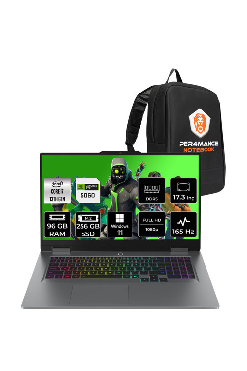 LOQ 17IRX10 i7 13700HX 96GB 256GB SSD RTX5060/8GB 115W 17.3" FHD 165Hz W11P Gaming Laptop